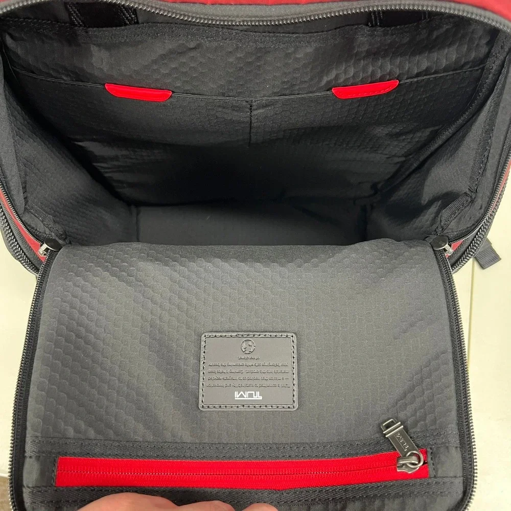 Tumi Alpha Bravo Search Backpack Red Black Ballistic Nylon CLEAN ,232789D 146707